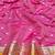 Cream zari woven banarasi silk blend saree with blouse piece
