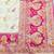 Cream zari woven banarasi silk blend saree with blouse piece