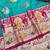 Blue zari woven banarasi silk blend saree with blouse piece