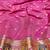 Blue zari woven banarasi silk blend saree with blouse piece