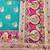 Blue zari woven banarasi silk blend saree with blouse piece