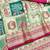 Pista zari woven patola banarasi silk blend festive saree with blouse piece