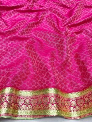 Pista zari woven patola silk blend festive saree with blouse piece 4