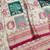 Cream zari woven patola banarasi silk blend festive saree with blouse piece
