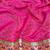 Blue zari woven patola banarasi silk blend festive saree with blouse piece