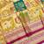 Gold zari woven patola banarasi silk blend festive saree with blouse piece