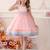 Purple rainbow frill net princess dress for girls