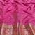 Pink zari woven banarasi silk blend saree with blouse piece