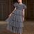 Grey sequin layered net party gown for girls