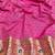 Blue zari woven banarasi silk blend saree with blouse piece