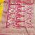 Gold zari woven banarasi silk blend saree with blouse piece