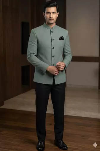 Pista color imported jodhpuri for men | premium designer bandhgala ethnic wear