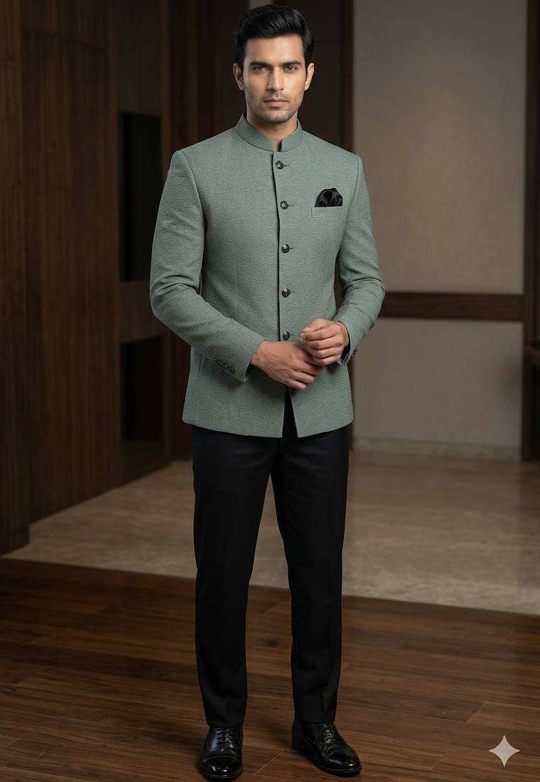 Pista color imported jodhpuri for men | premium designer bandhgala ethnic wear
