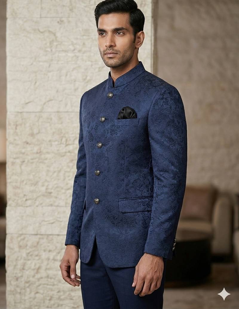 Blue color jodhpuri for men | premium designer bandhgala ethnic wear