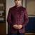 Wine color blue weaving velvet jodhpuri for men | premium designer bandhgala ethnic wear