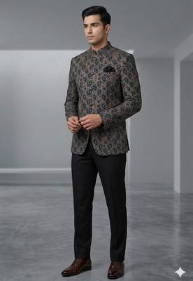 Peacock blue imported party wear jodhpuri for men | premium designer bandhgala ethnic wear 2