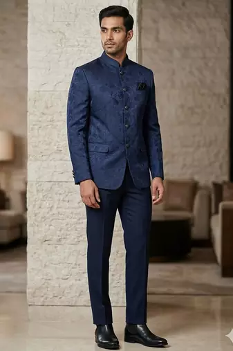 Blue color jodhpuri for men | premium designer bandhgala ethnic wear