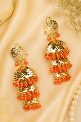Luxe punjabi style jhumka earrings