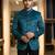 Peacock blue velvet jodhpuri for men | premium designer bandhgala ethnic wear
