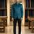 Peacock blue velvet jodhpuri for men | premium designer bandhgala ethnic wear