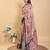 multicolour Ready to wear elegant print linen cotton saree with jacquard border & unstitched blouse
