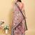 multicolour Ready to wear elegant print linen cotton saree with jacquard border & unstitched blouse