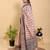 Reay to wear elegant print linen cotton saree with jacquard border & unstitched blouse