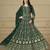 Bottle Green Faux Georgette Anarkali Gown