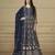 Navy Blue Faux Georgette Anarkali Gown