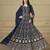 Navy Blue Faux Georgette Anarkali Gown