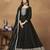 Black Art Silk Gown with Cording Work