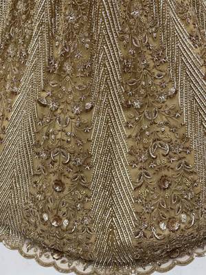 Gorgeous Beige Sequins Net Engagement Wear Lehenga Choli With Dupatta 8