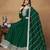 Bottle Green Cording Work Art Silk Semi Stiched Gown 