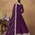 WINE CORDING WORK ART SILK SEMI STICHED GOWN 