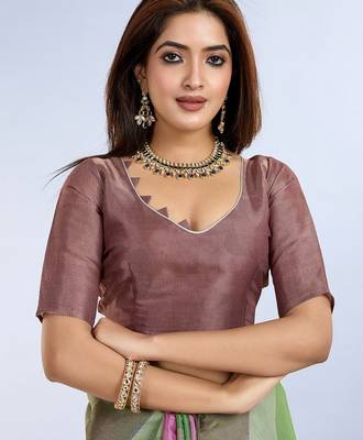 multi colour Ready to wear abstract printed erode anmol silk saree with designer unstitched  blouse 2