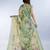 light green colour Ready to wear abstract printed erode anmol silk saree with designer unstitched  blouse