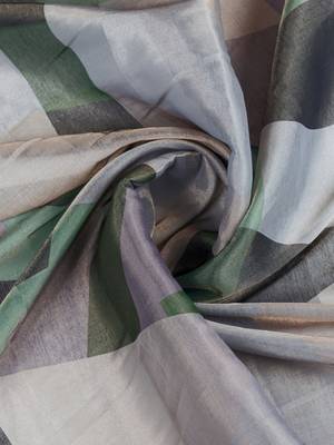 grey colour Ready to wear abstract printed erode anmol silk saree with designer unstitched  blouse 2