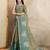 teal colour Ready to wear abstract printed erode anmol silk saree with designer unstitched  blouse