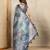 grey colour Ready to wear abstract printed erode anmol silk saree with designer unstitched  blouse