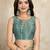 teal colour Ready to wear abstract printed erode anmol silk saree with designer unstitched  blouse