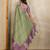 green colour Ready to wear abstract printed erode anmol silk saree with designer unstitched  blouse