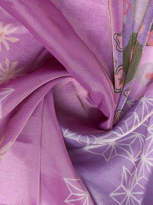 lavender colour Ready to wear abstract printed erode anmol silk saree with designer unstitched  blouse 3