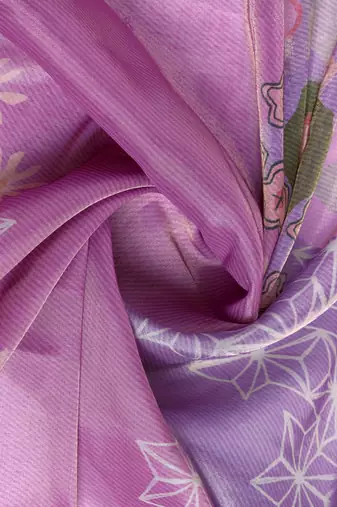 lavender colour Ready to wear abstract printed erode anmol silk saree with designer unstitched  blouse