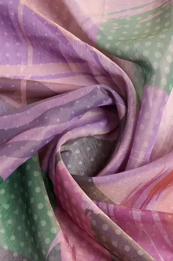 lavender colour Ready to wear abstract printed erode anmol silk saree with designer unstitched  blouse