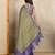 olive colour Ready to wear abstract printed erode anmol silk saree with designer unstitched  blouse