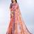 coral colour Ready to wear abstract printed erode anmol silk saree with designer unstitched  blouse