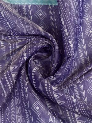purple colour Ready to wear abstract printed erode anmol silk saree with designer unstitched  blouse 5