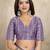 purple colour Ready to wear abstract printed erode anmol silk saree with designer unstitched  blouse
