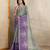 purple colour Ready to wear abstract printed erode anmol silk saree with designer unstitched  blouse