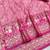 Pink zari woven banarasi silk blend saree with blouse piece